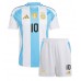 Argentina Lionel Messi #10 Dětské Oblečení Domácí Dres Copa America 2024 Krátkým Rukávem (+ trenýrky)